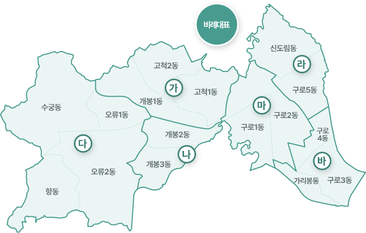 구로구 선거구 지도- 비례대표